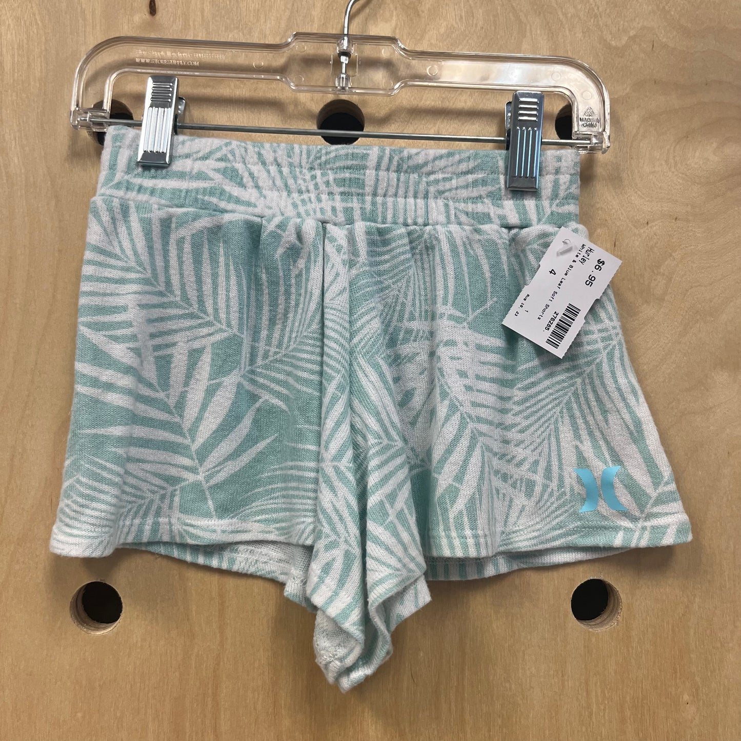 White & Blue Leaf Soft Shorts