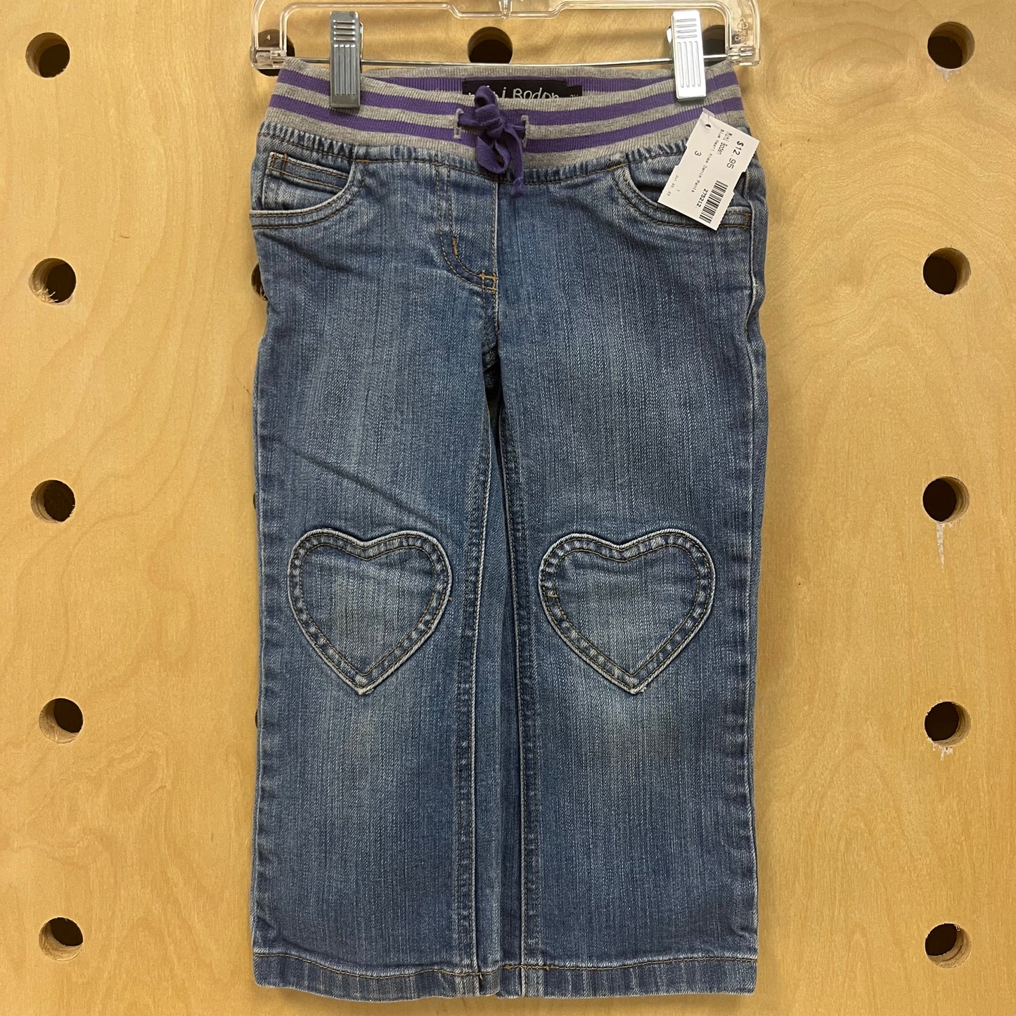 Blue Heart Knee Denim Pants