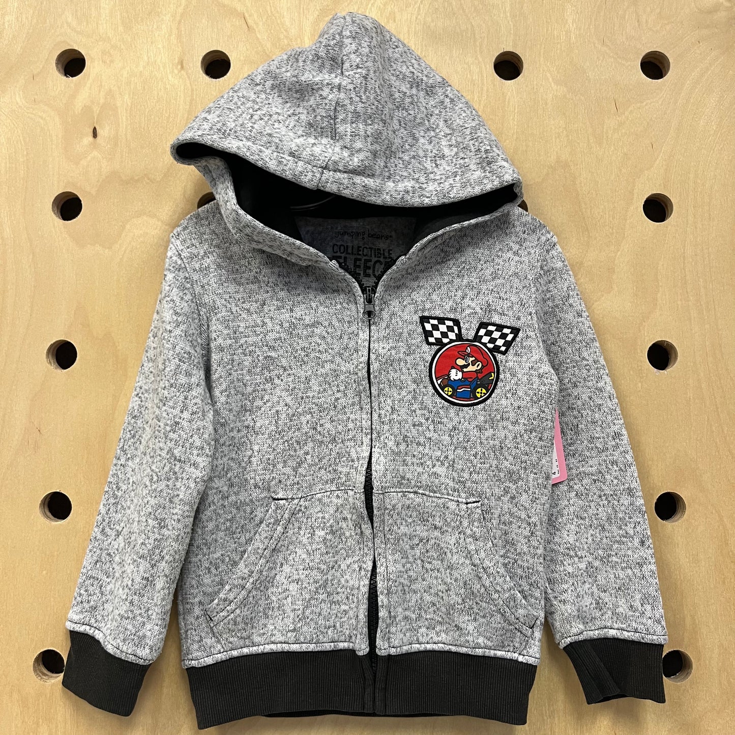 Grey Mario Kart Zip Hoodie