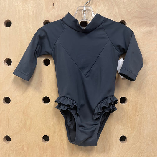 Grey Ruffle Swimsuit