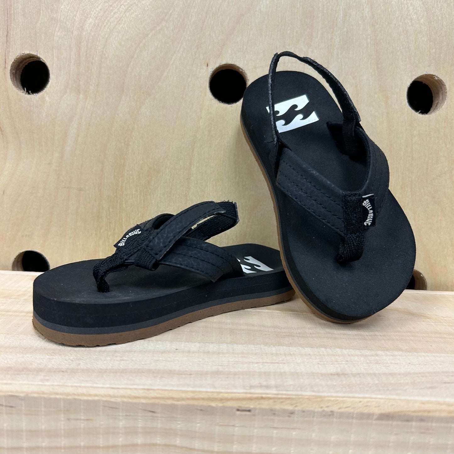 Black Ankle Strap Flip Flops