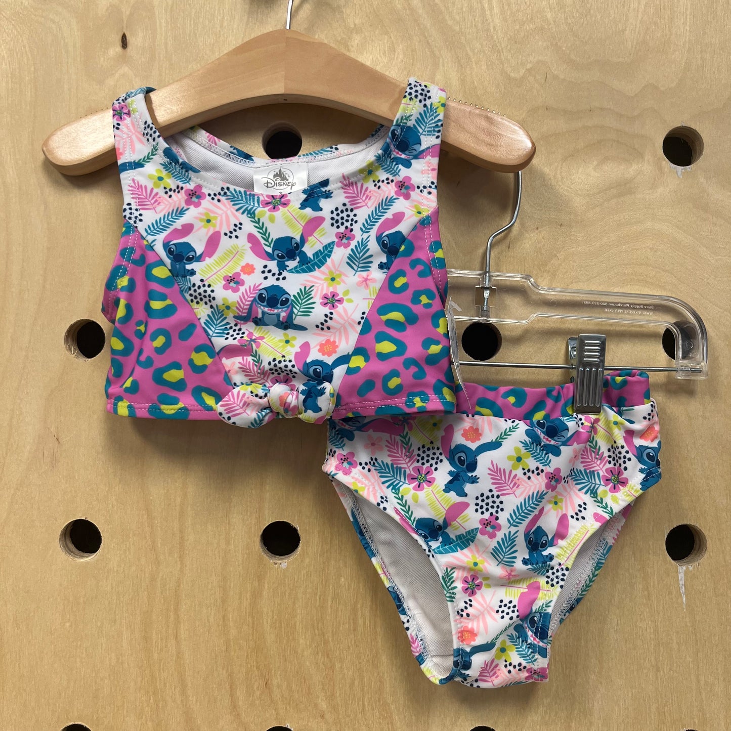 Pink Cheetah Stitch Bathing Suit 2pc