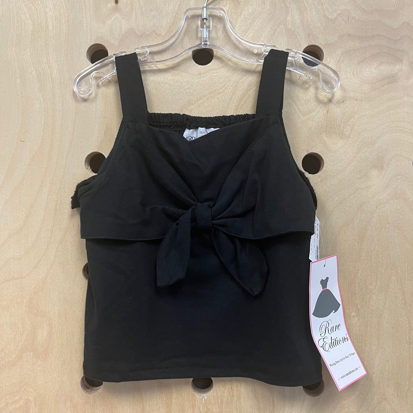 Black Bow Front Tank Top
