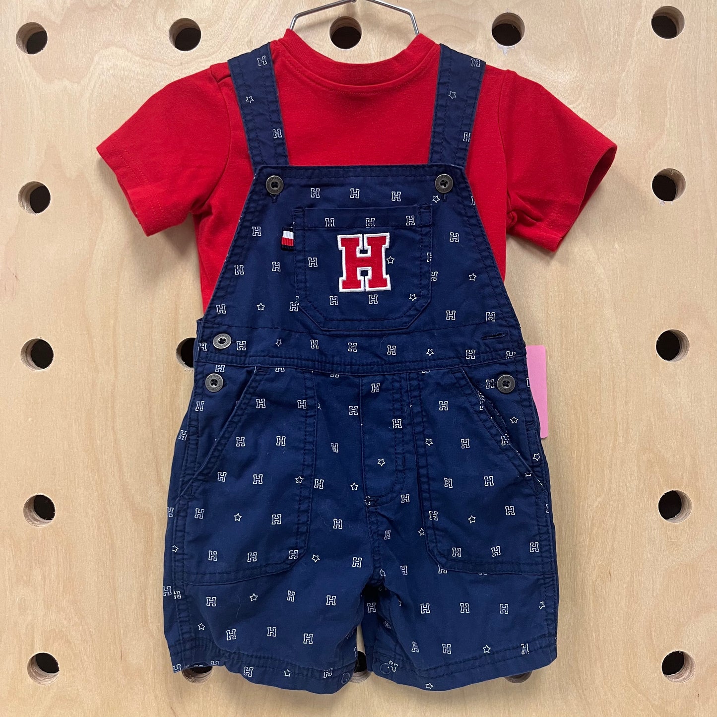 Blue & Red Shortalls Outfit