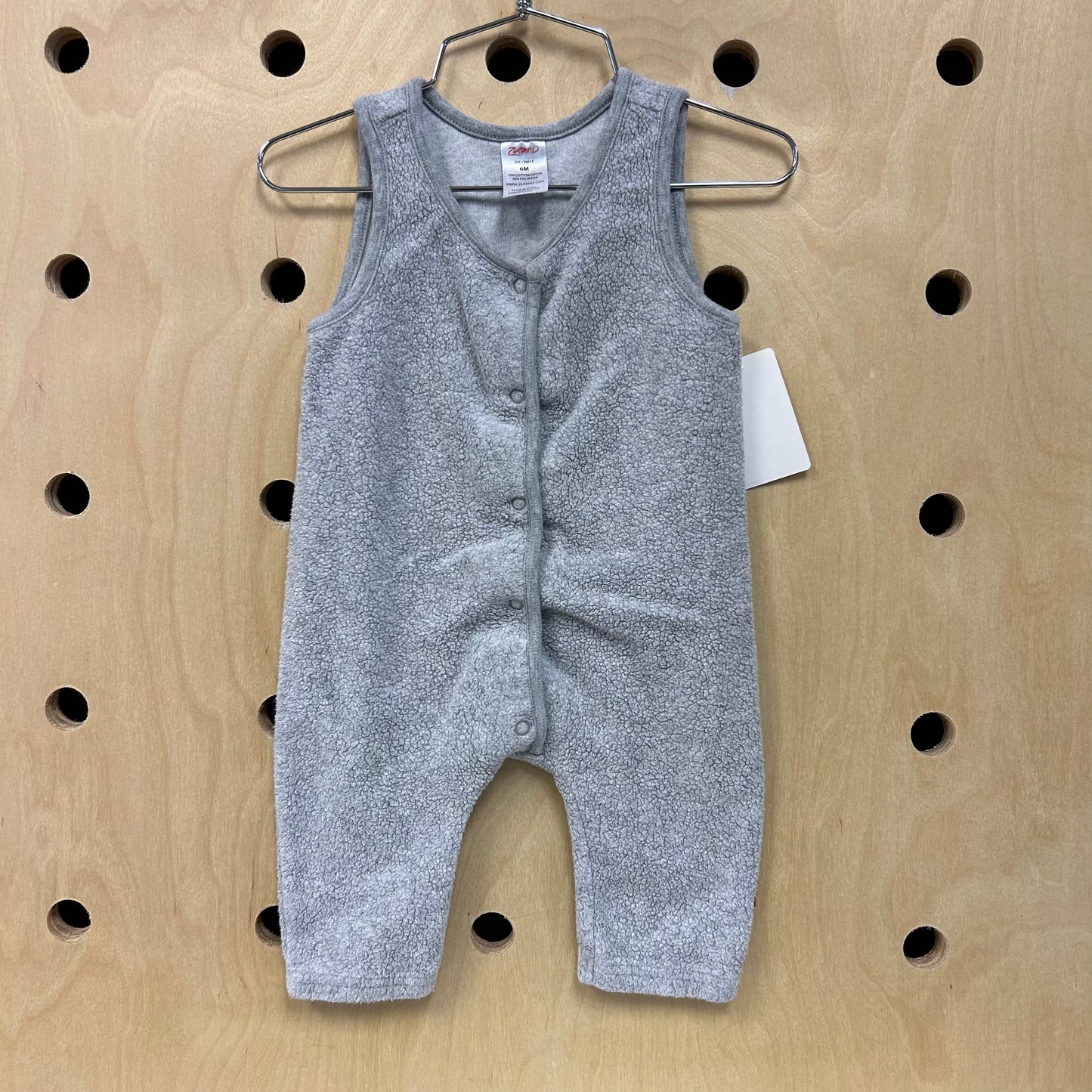 Grey Fleece Romper