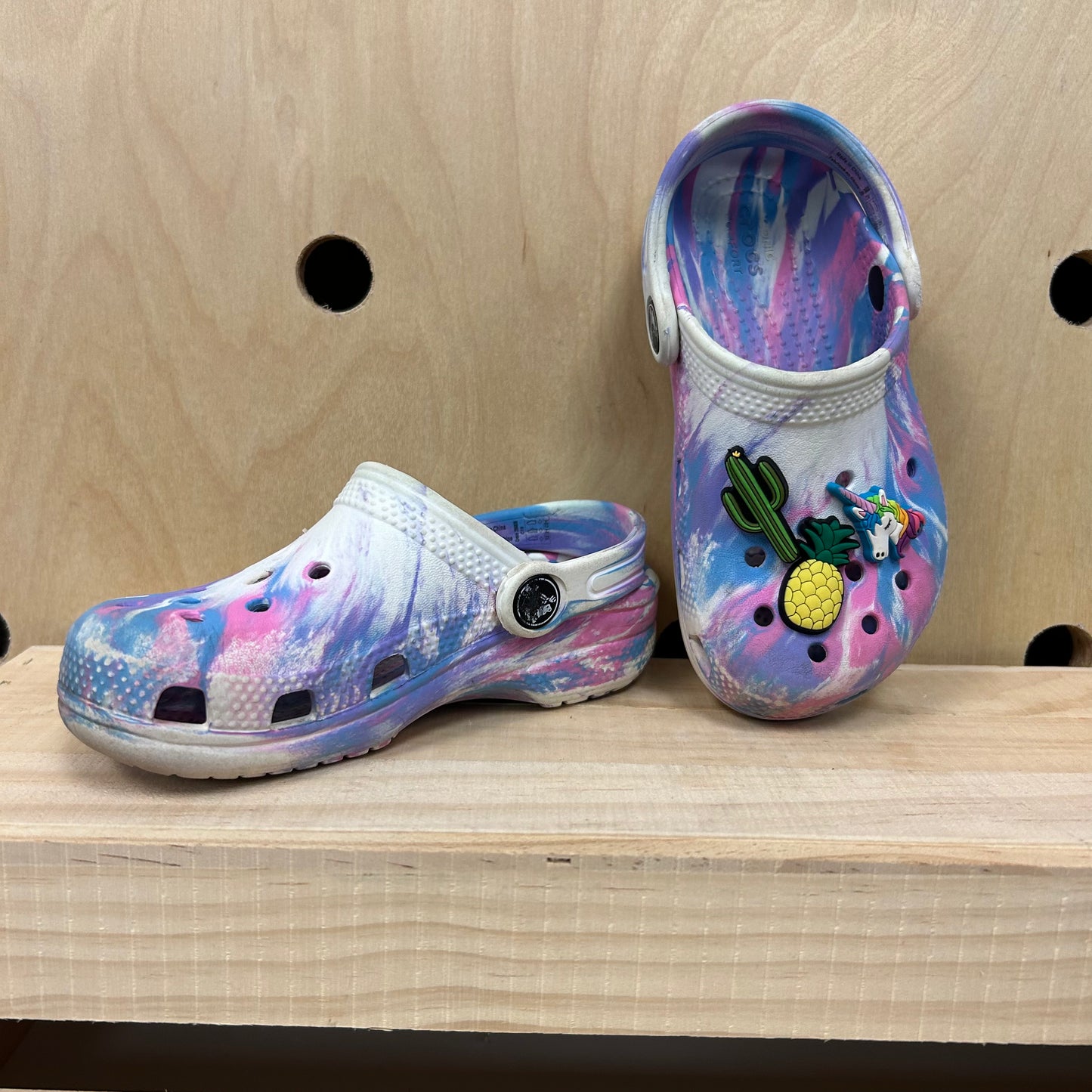 Blue & Purple Tie Dye Clogs