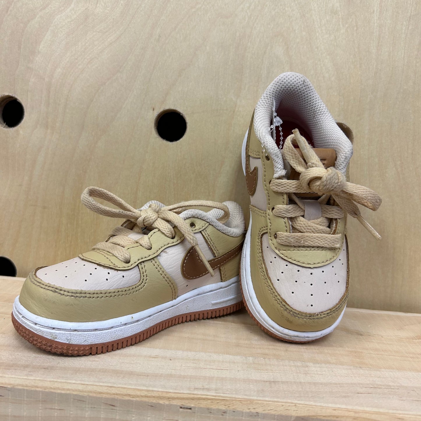Pearl White & Brown Air Force 1