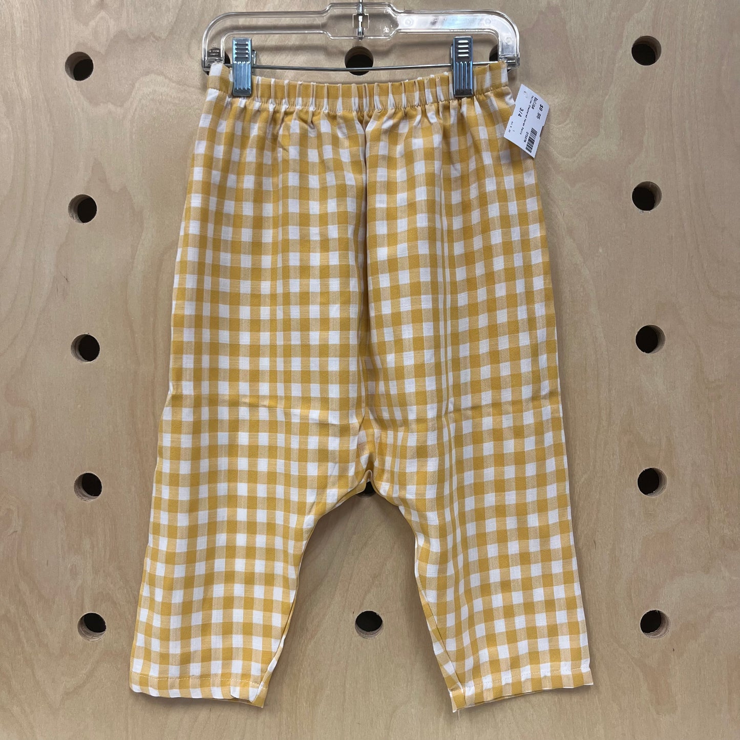 Yellow Checkered Harem Pants