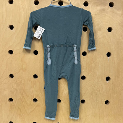 Blue Bottom Flap Bodysuit