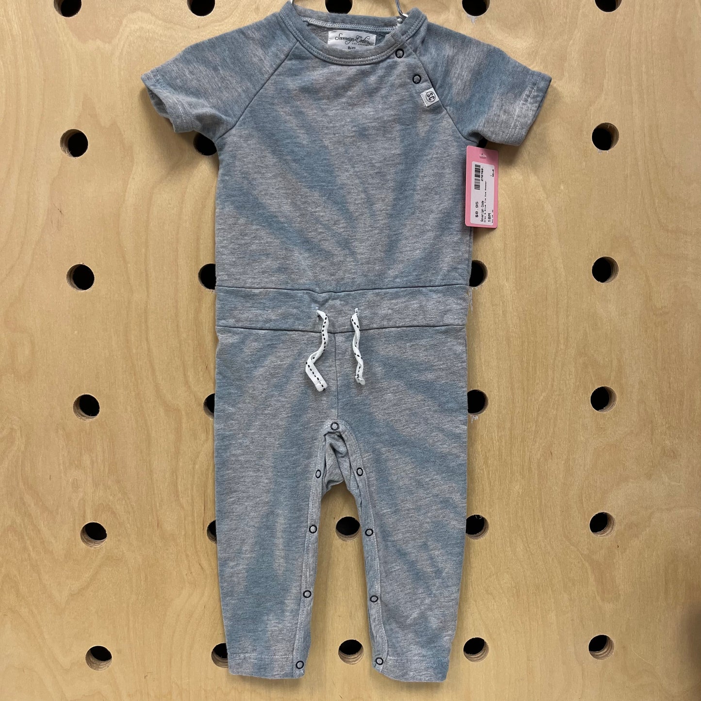 Grey & Blue Tie Dye Romper