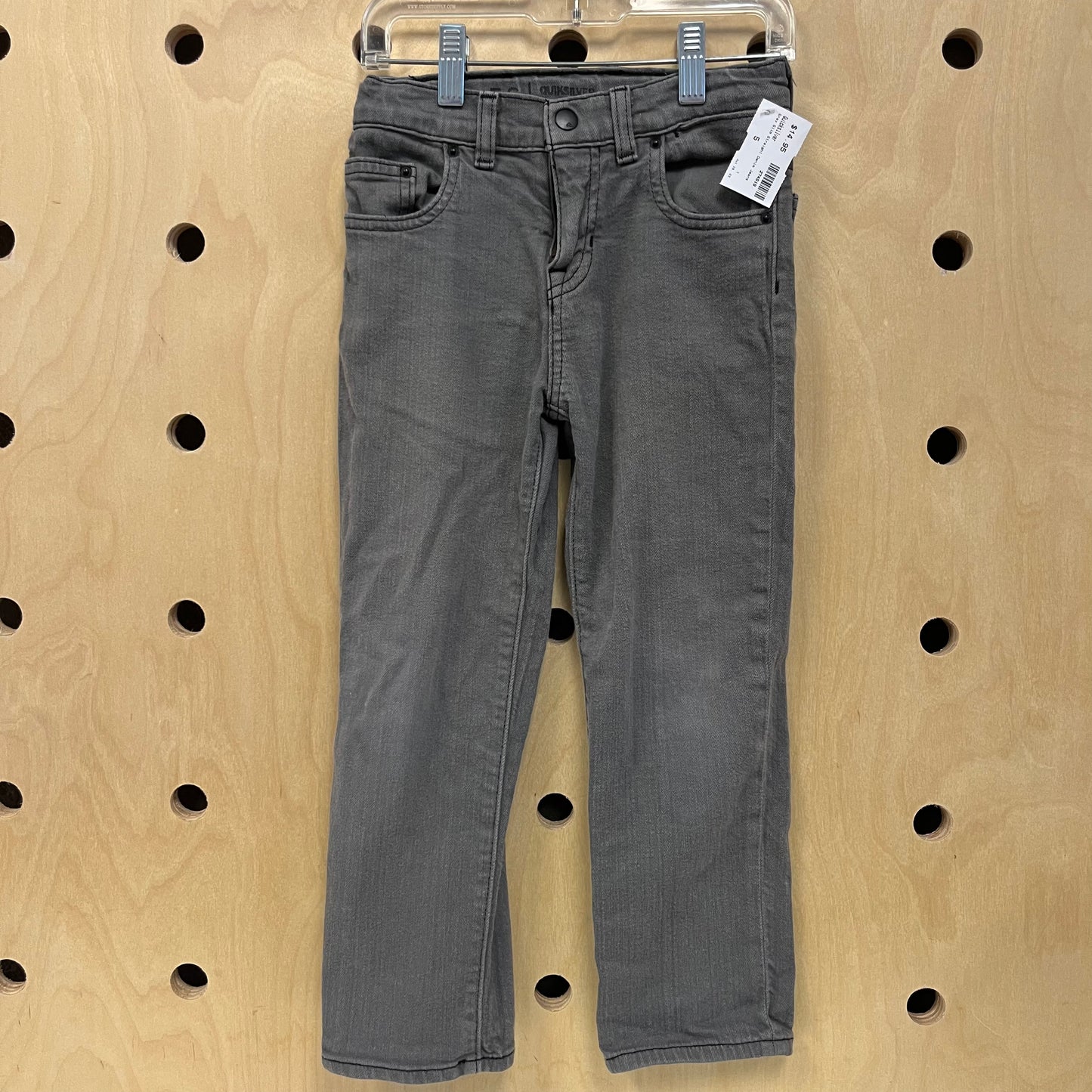 Gray Slim Straight Denim Jeans