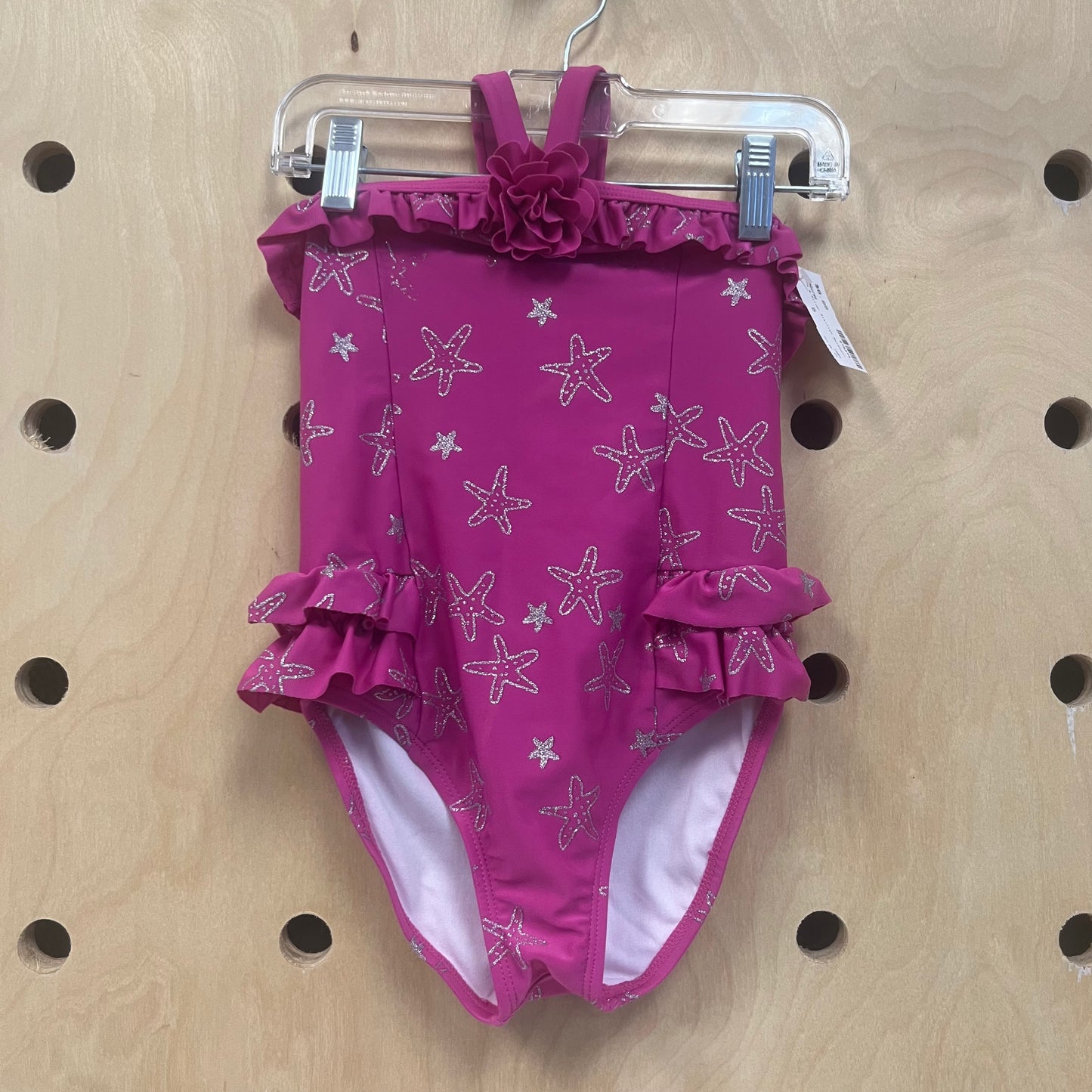 Pink & Silver Starfish Swimsuit