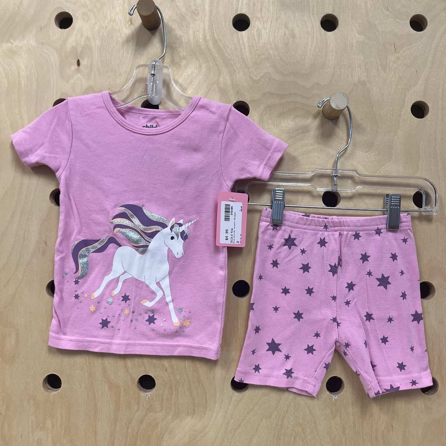 Pink Glitter Unicorn Pajamas