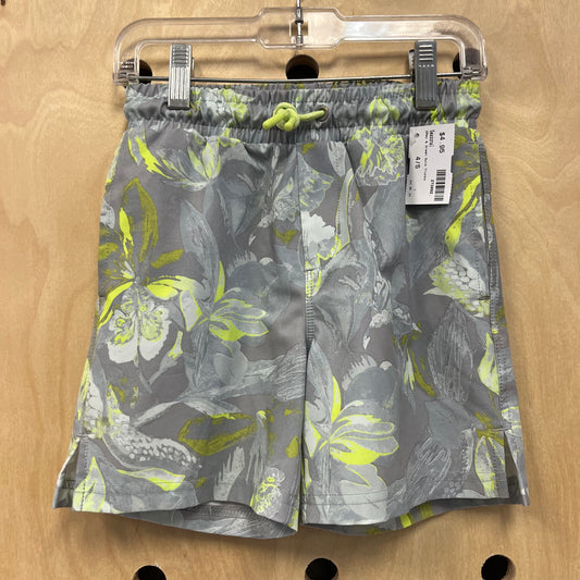 Grey & Green Swim Trunks