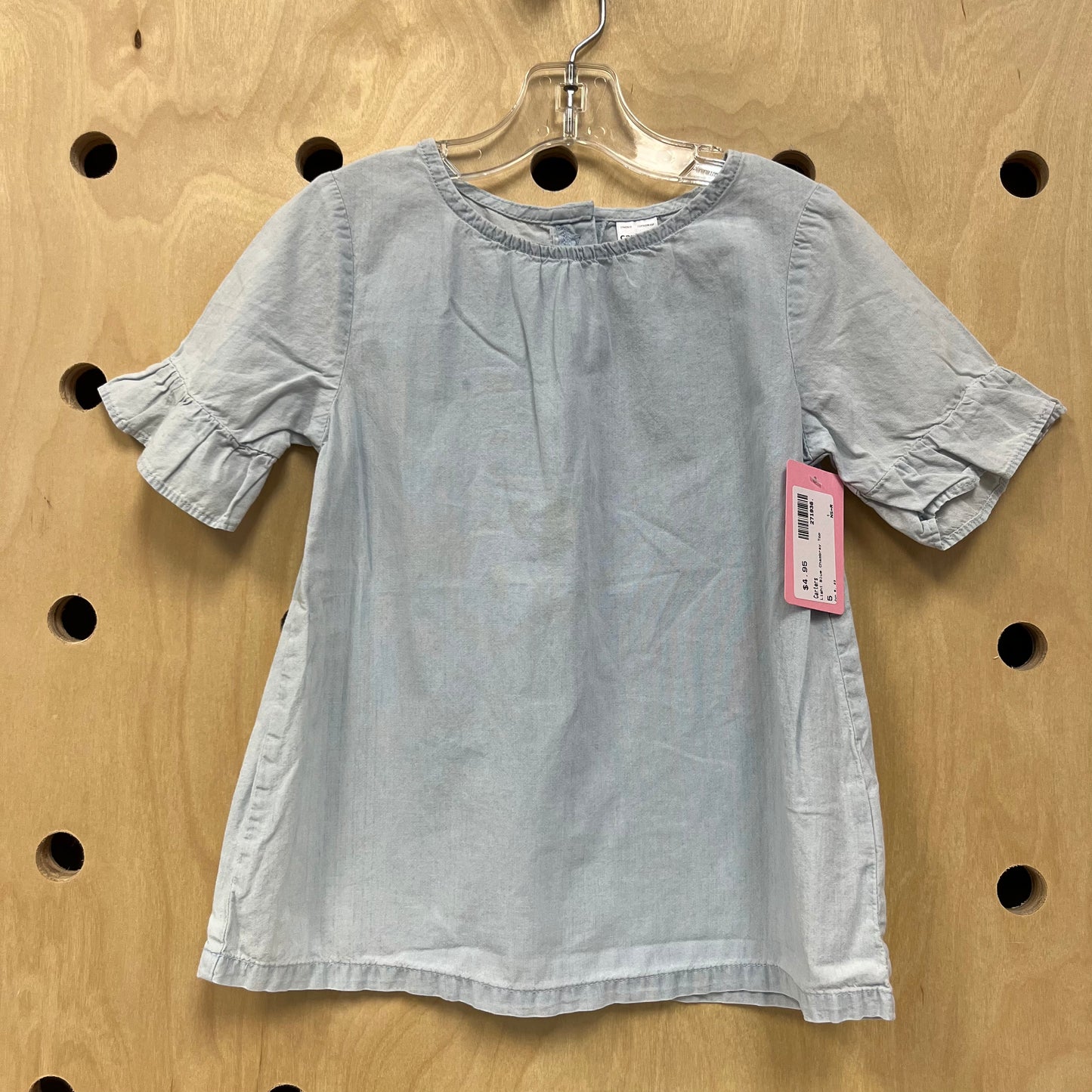Light Blue Chambray Top