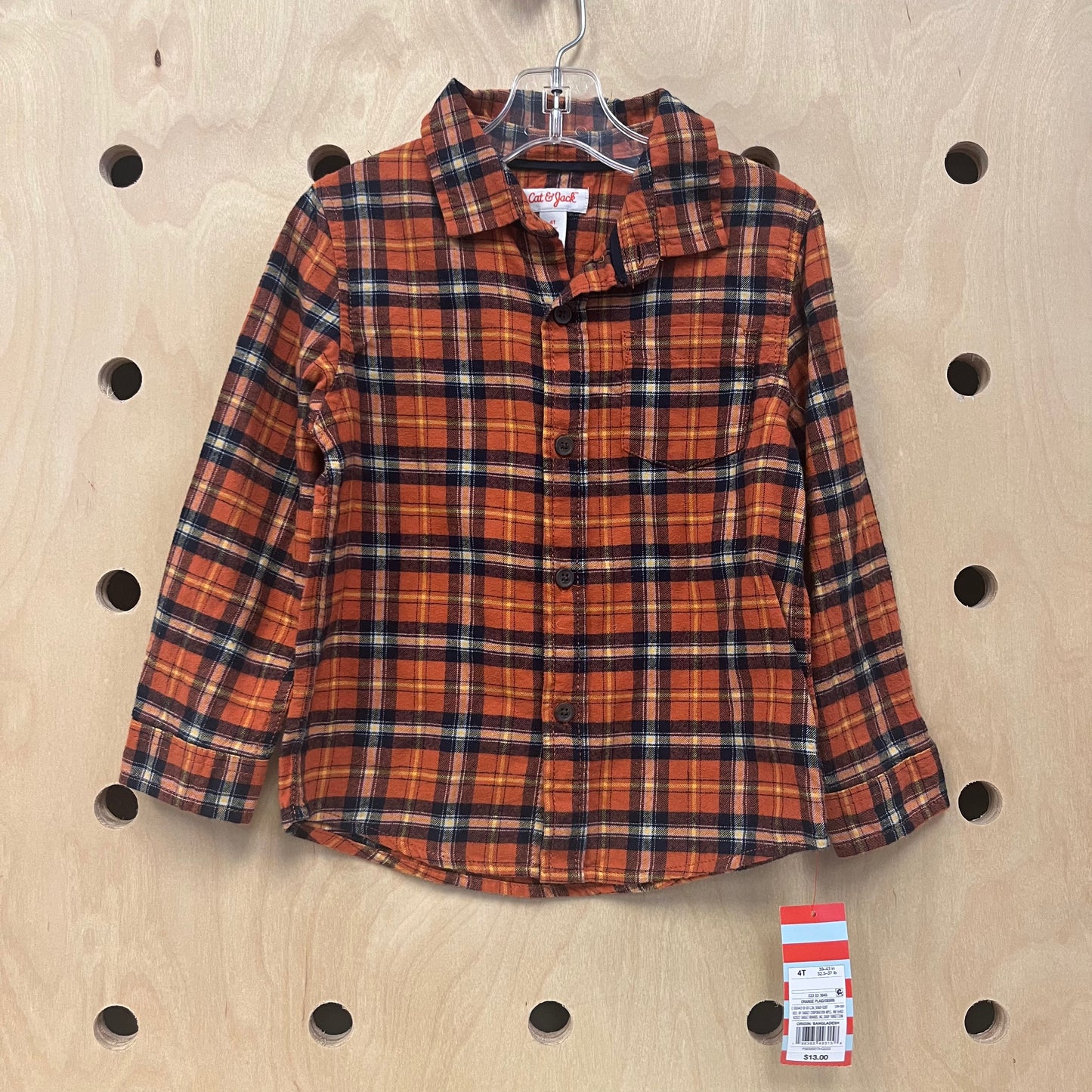 Orange & Blue Flannel NEW!!
