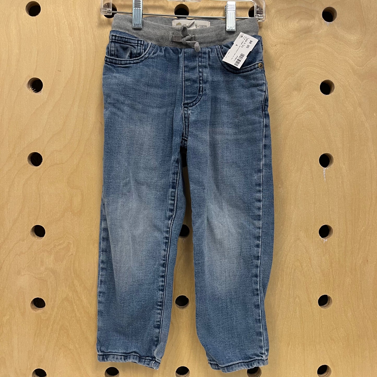 Blue Jogger Waistband Denim Pants