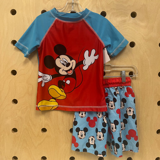 Blue & Red Mickey Swim Set