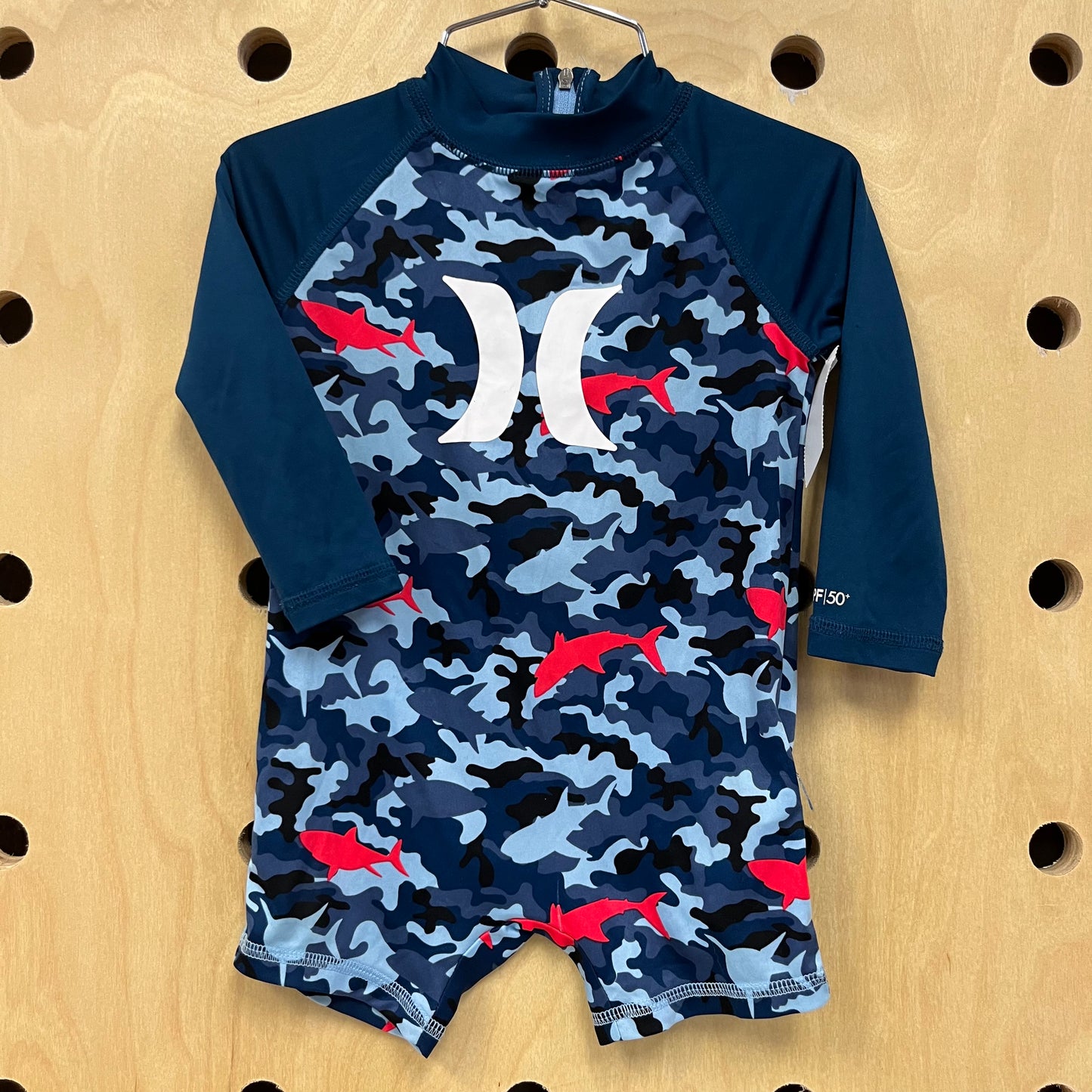 Blue Camo Swim Rash Guard