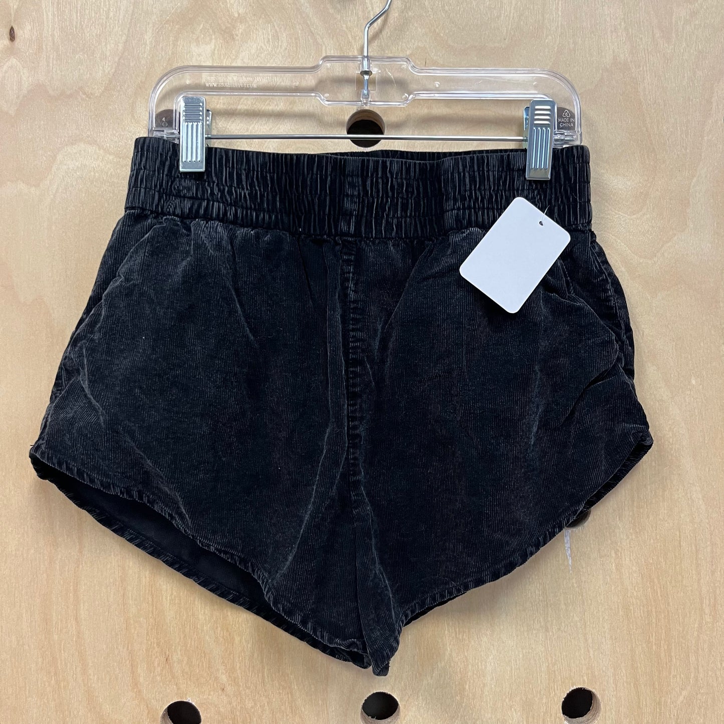 Black Cord Shorts