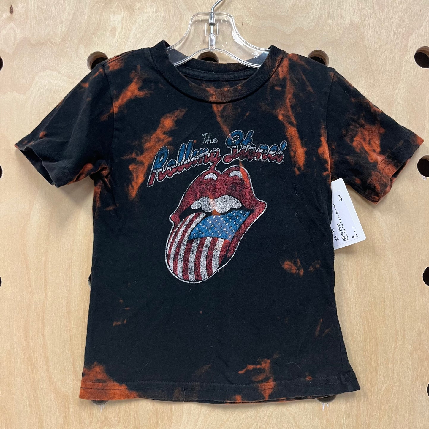 Black Tie Dye Stones Band Tee
