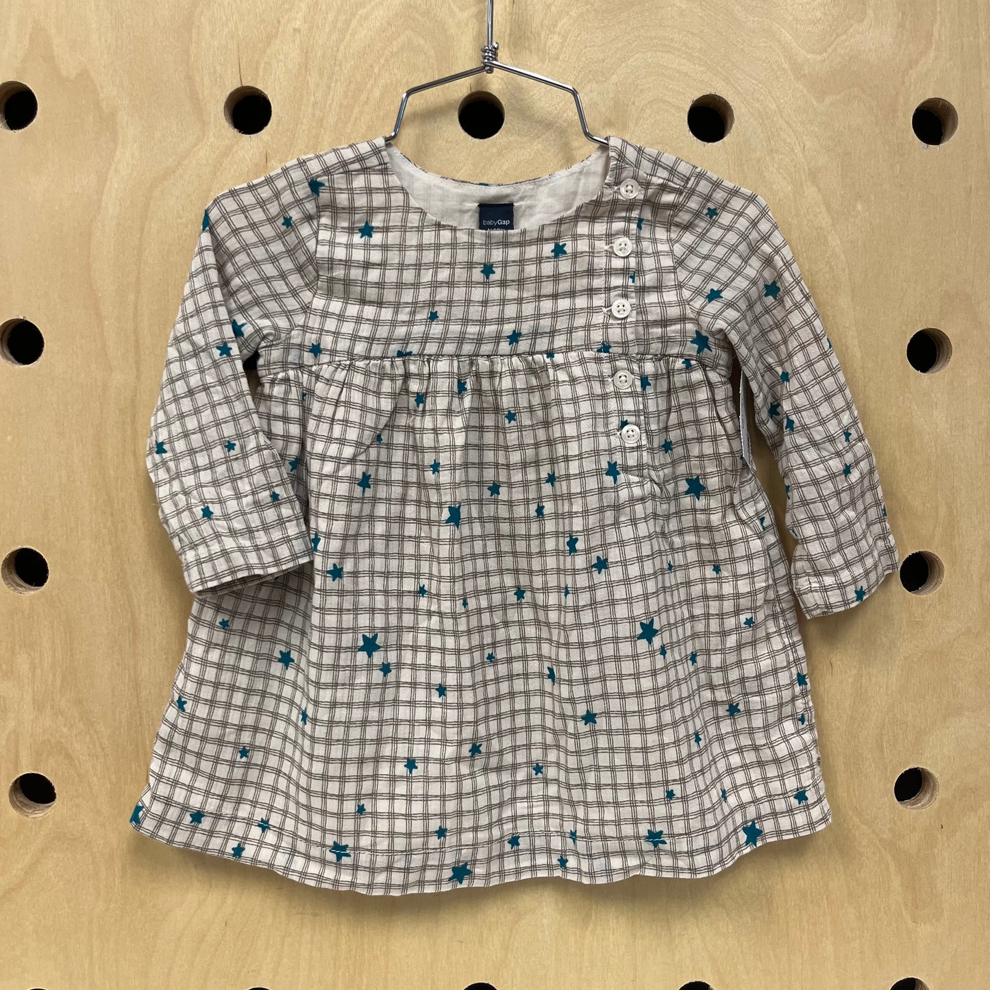 Grey Plaid Star Dress