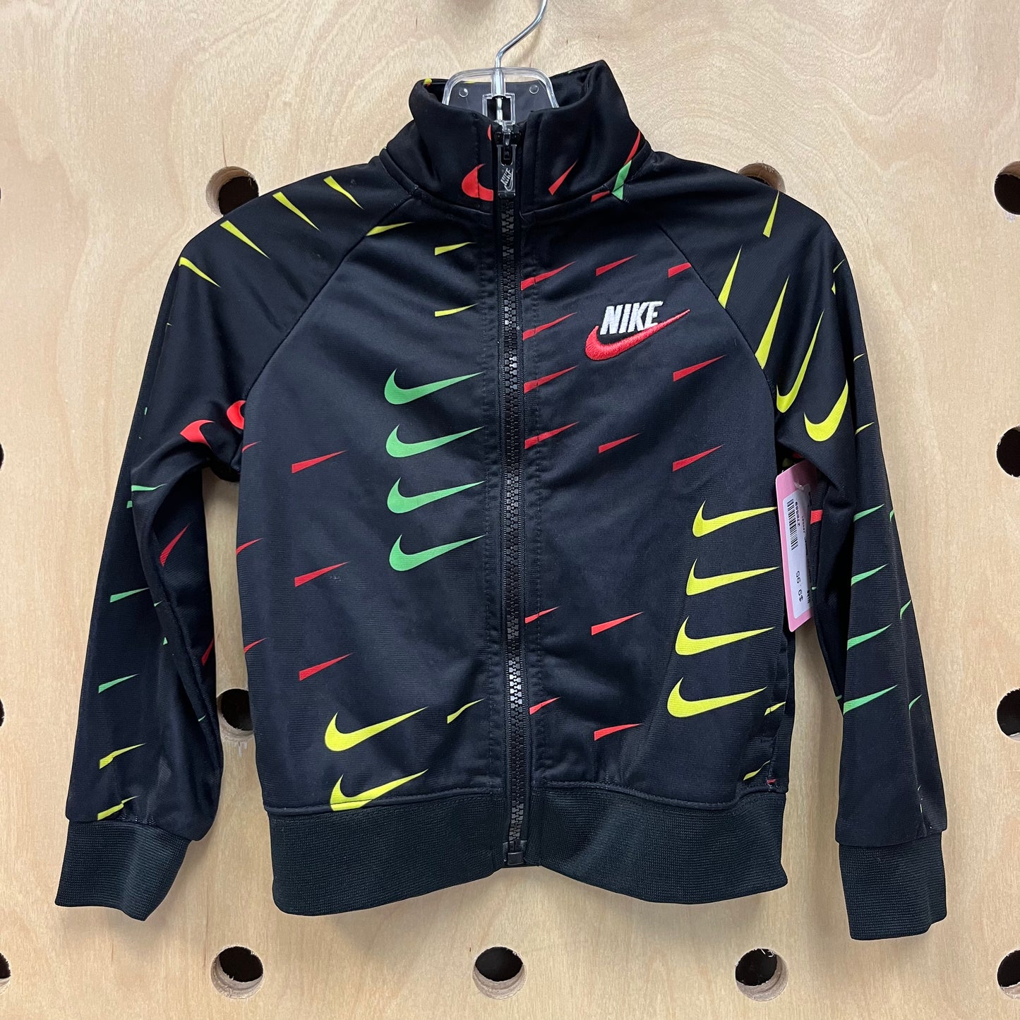 Black Colorful Swoosh Jacket