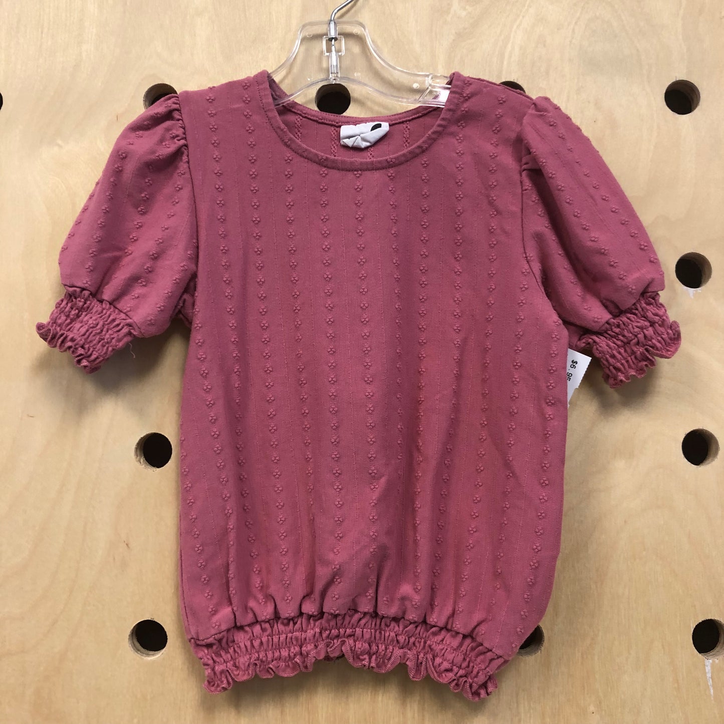 Mauve Ruffle Sleeve Blouse