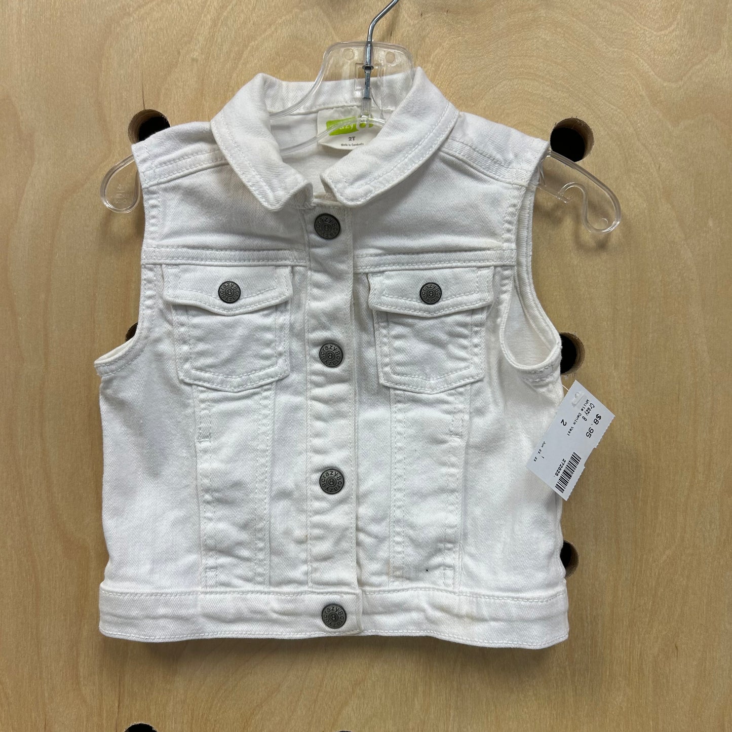White Denim Vest