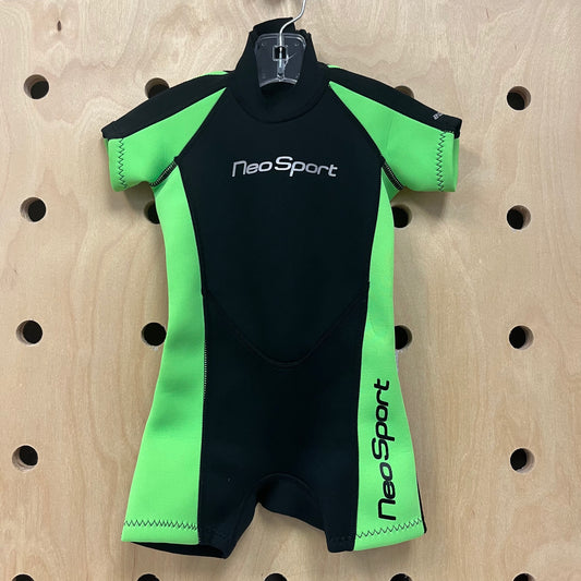 Black & Green Shorty Spring Suit