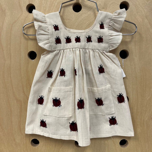 Cream Lady Bug Dress