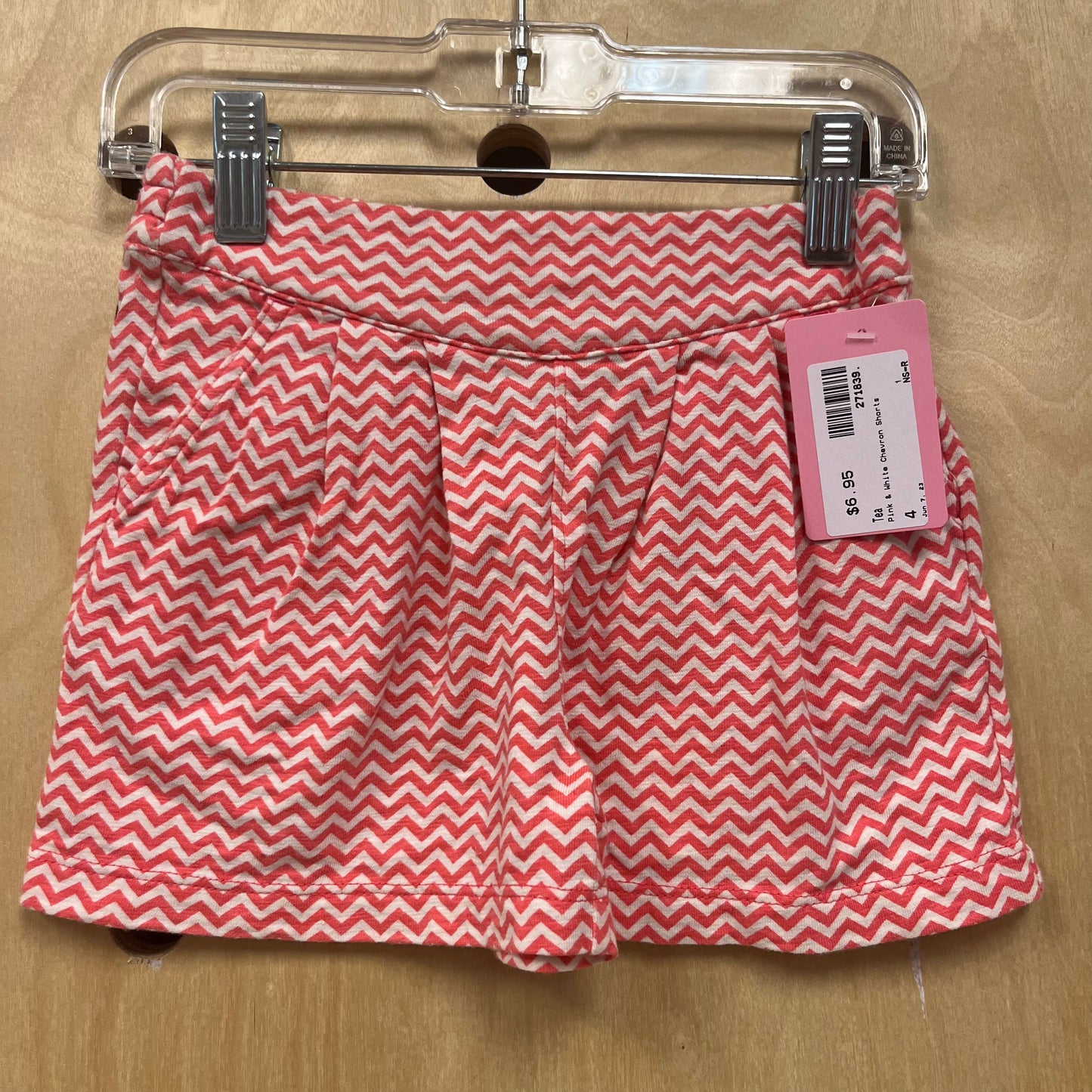 Pink & White Chevron Shorts