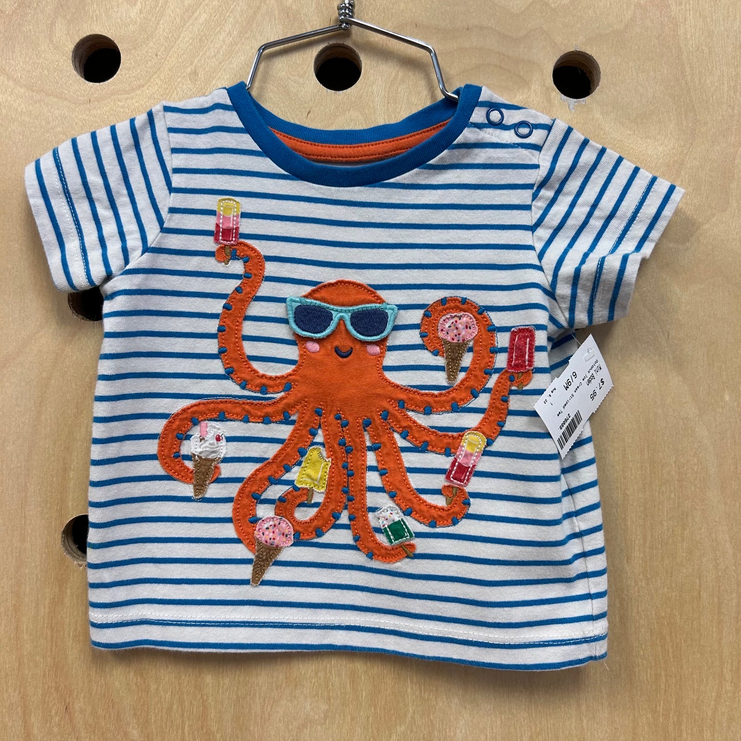Octopus Ice Cream Striped Tee