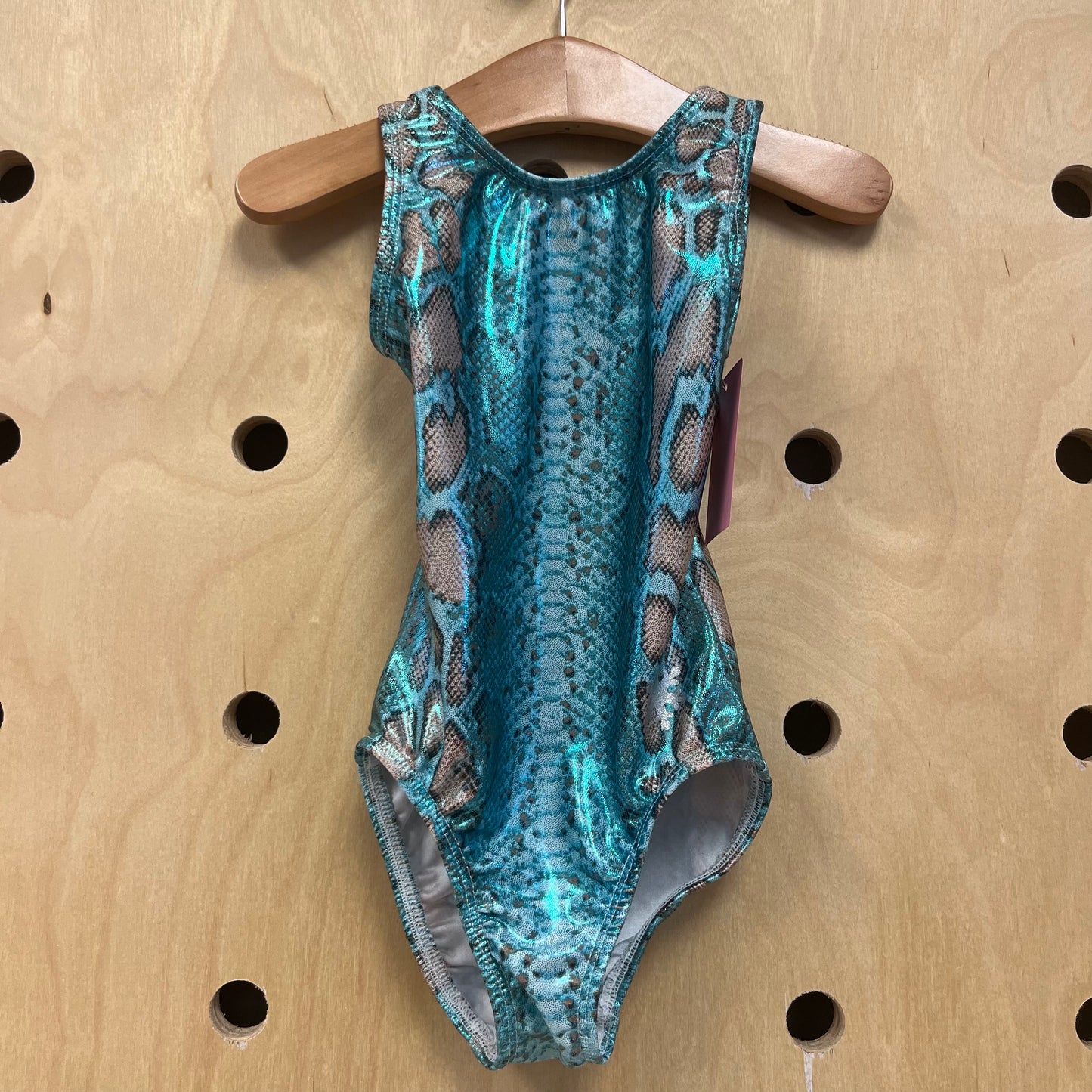 Teal Snake Skin Print Leotard