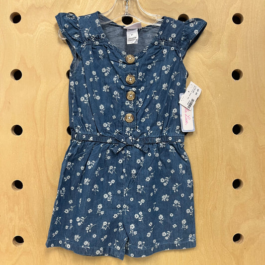 Denim Floral Romper NEW!