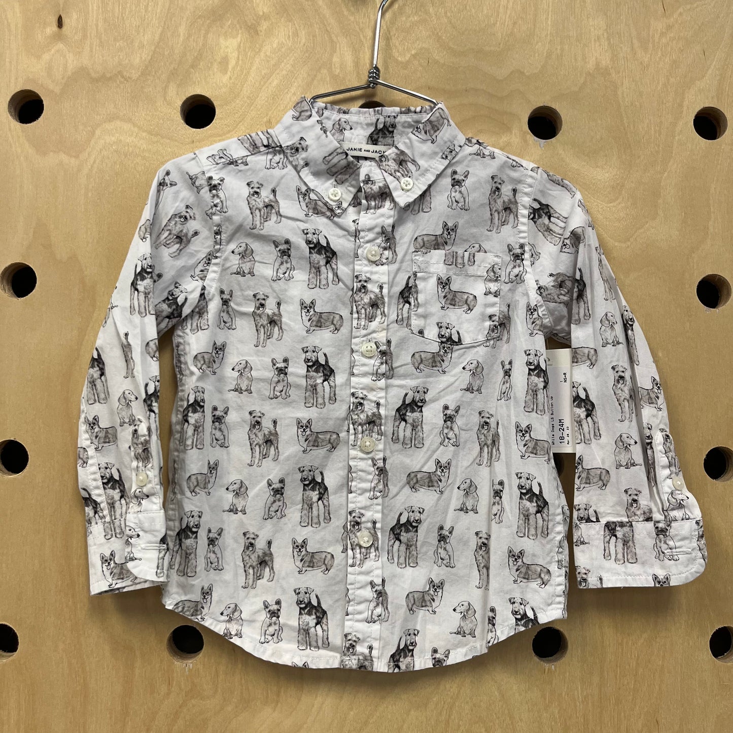 White Dogs LS Button Up