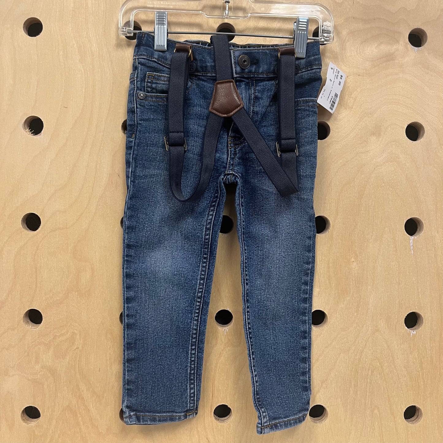 Blue Denim Pants w/ Suspenders