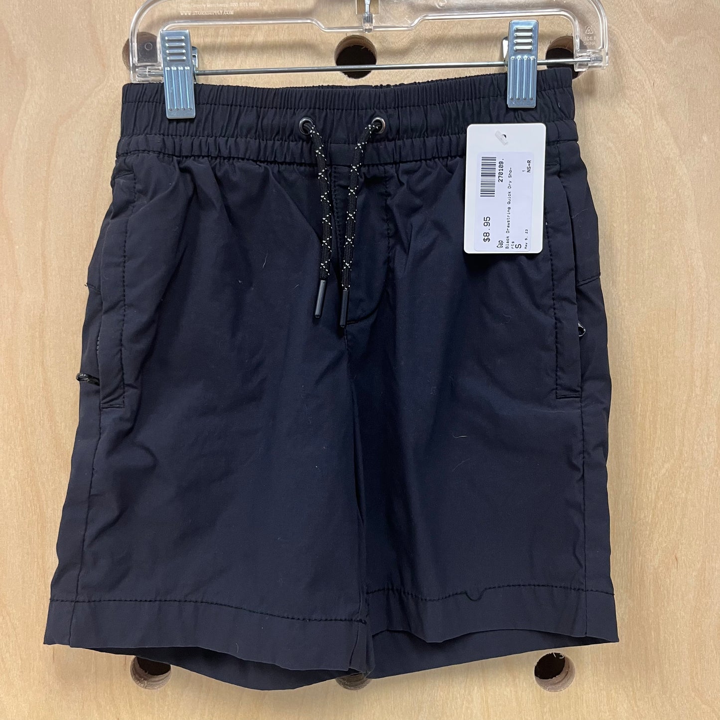 Black Drawstring Quick Dry Shorts