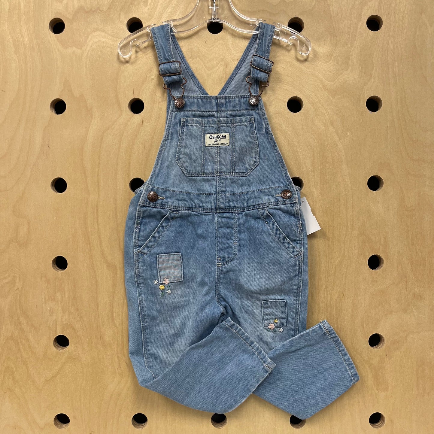 Floral Denim Overalls