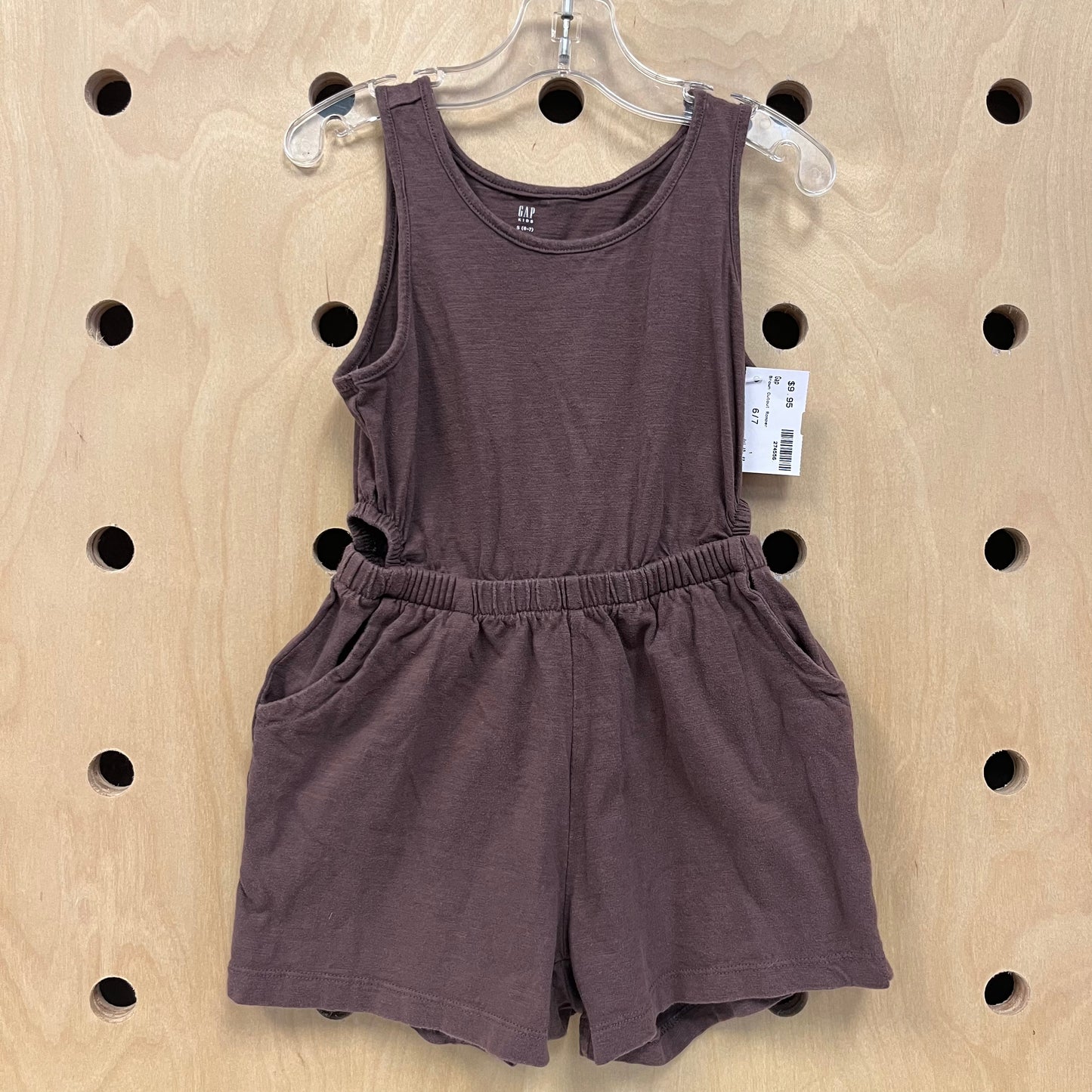 Brown Cutout Romper