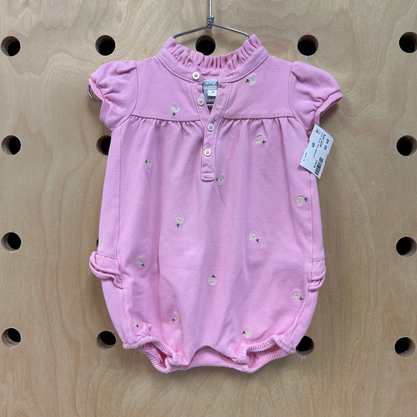 Pink Daisy Polo Bodysuit