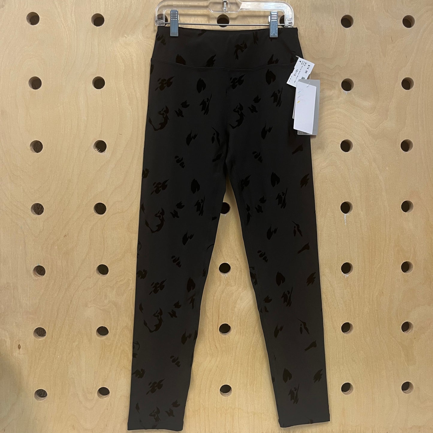 Black Active Velour Detail Leggings