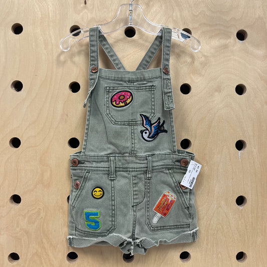 Army Green Patch Shortalls