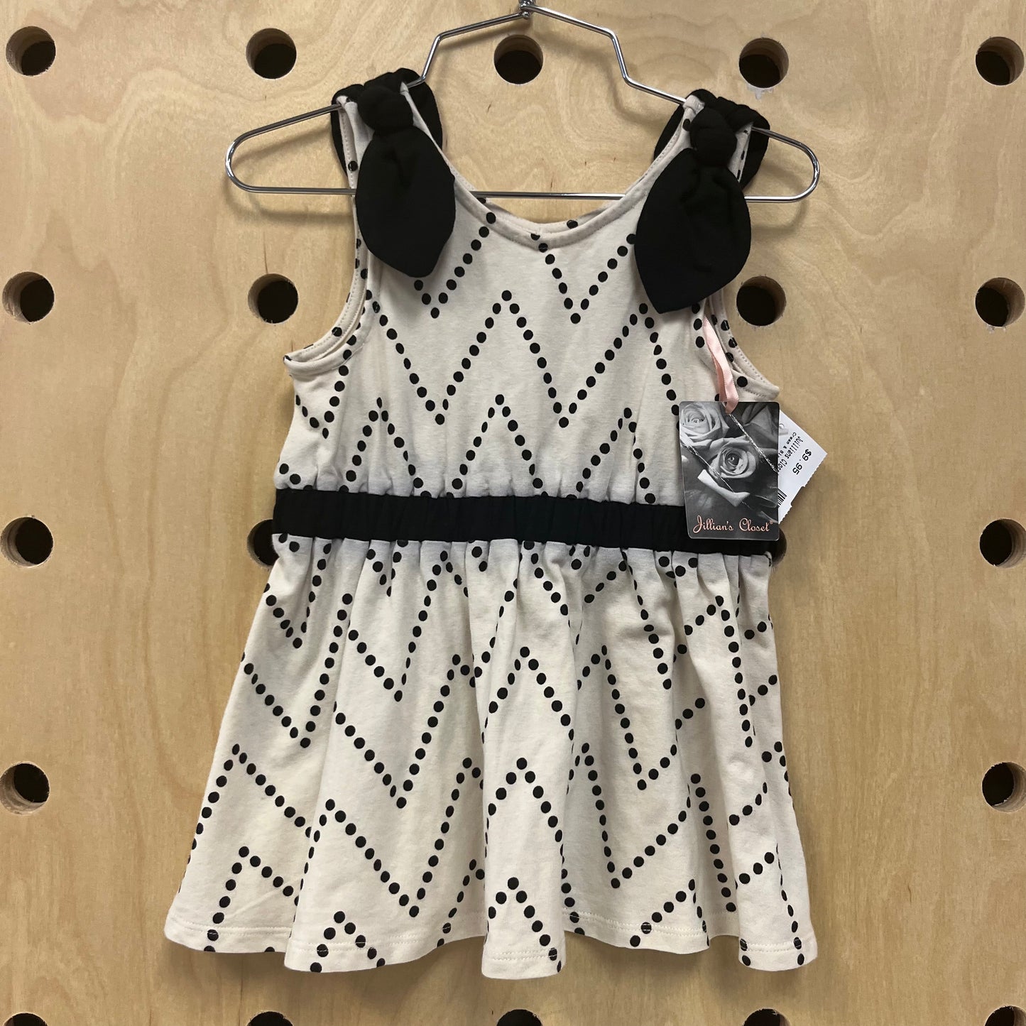 Cream & Black Bow Dress NEW!