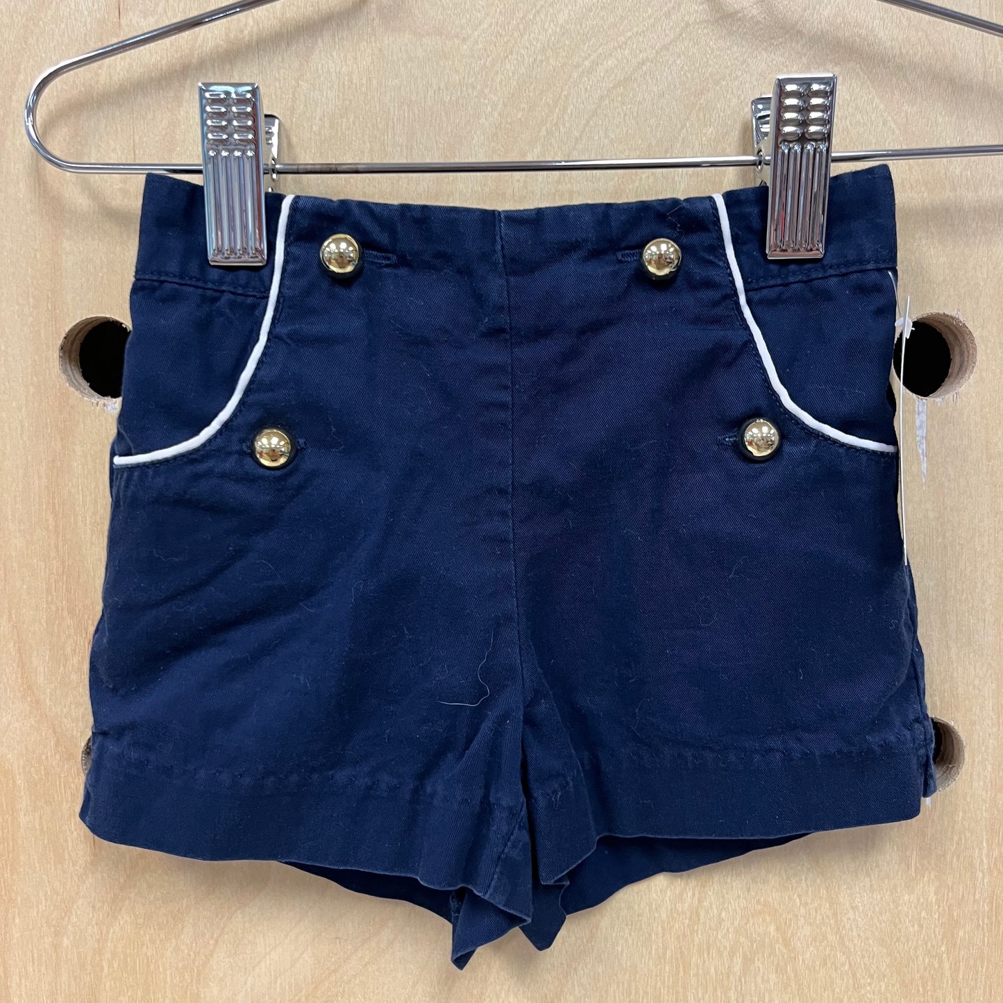 Blue & Gold Button Shorts
