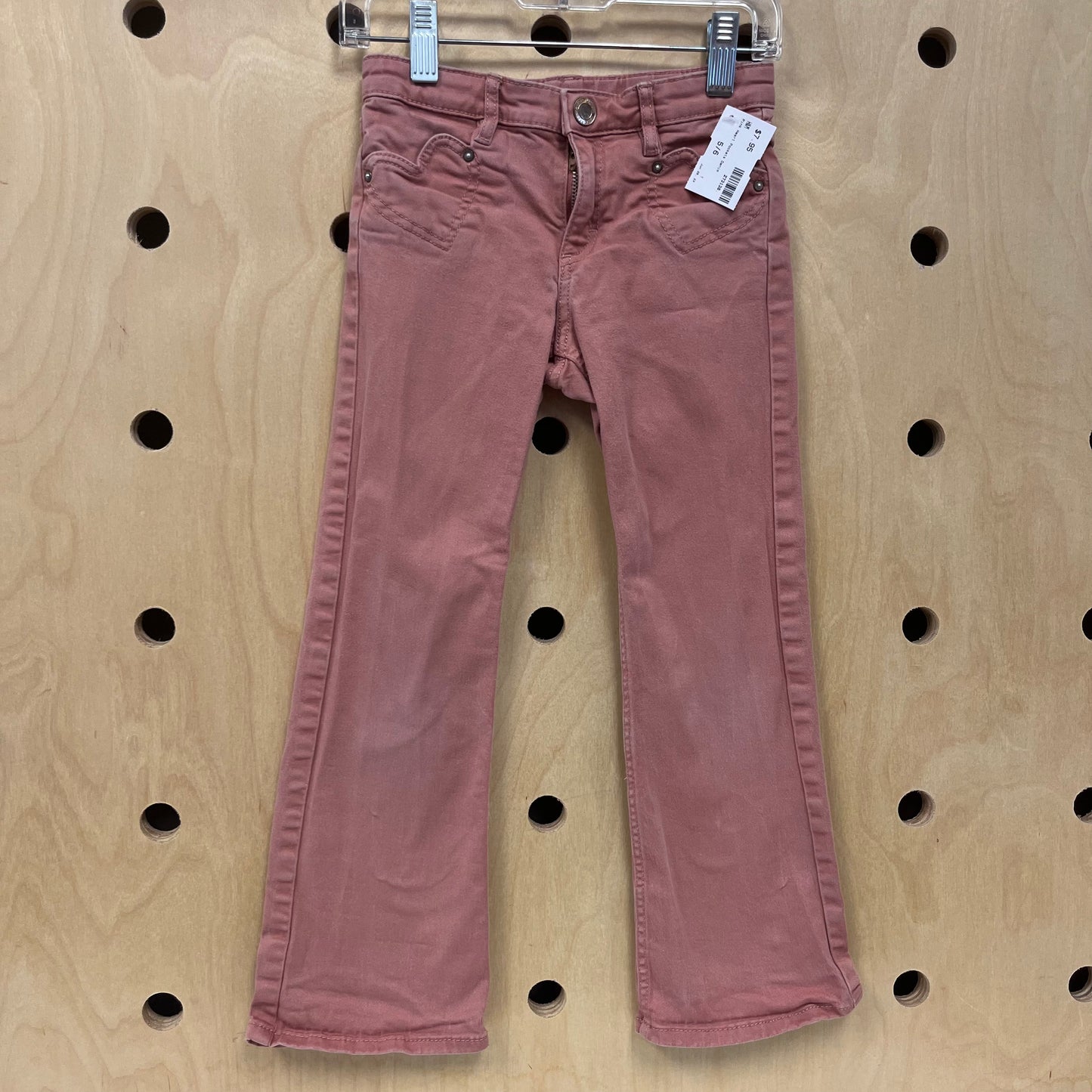 Pink Heart Pockets Denim