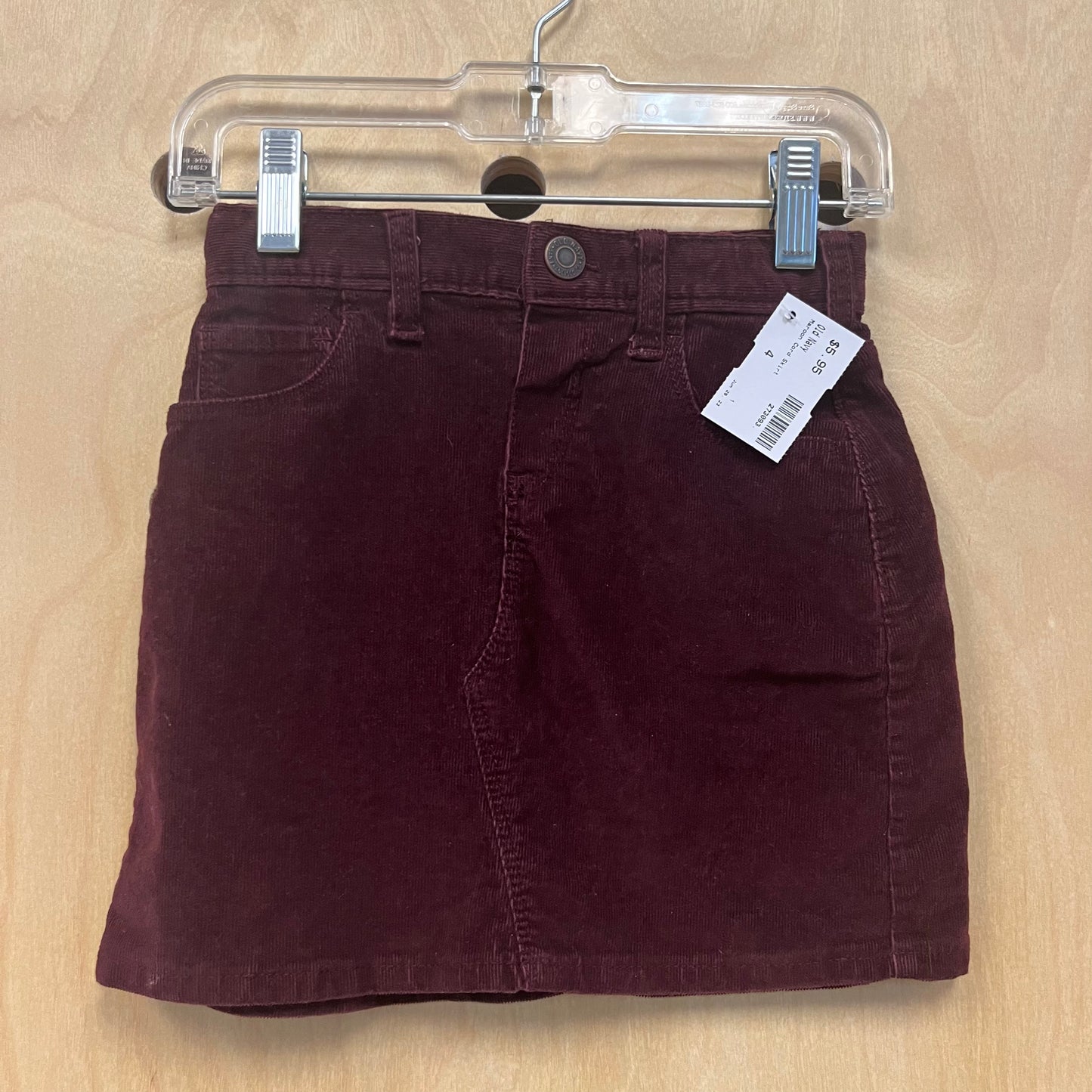 Maroon Cord Skirt