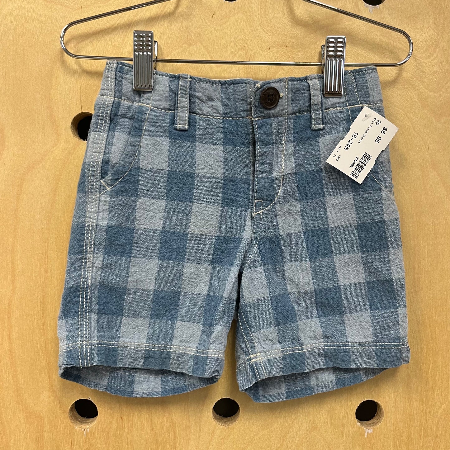 Blue Plaid Shorts