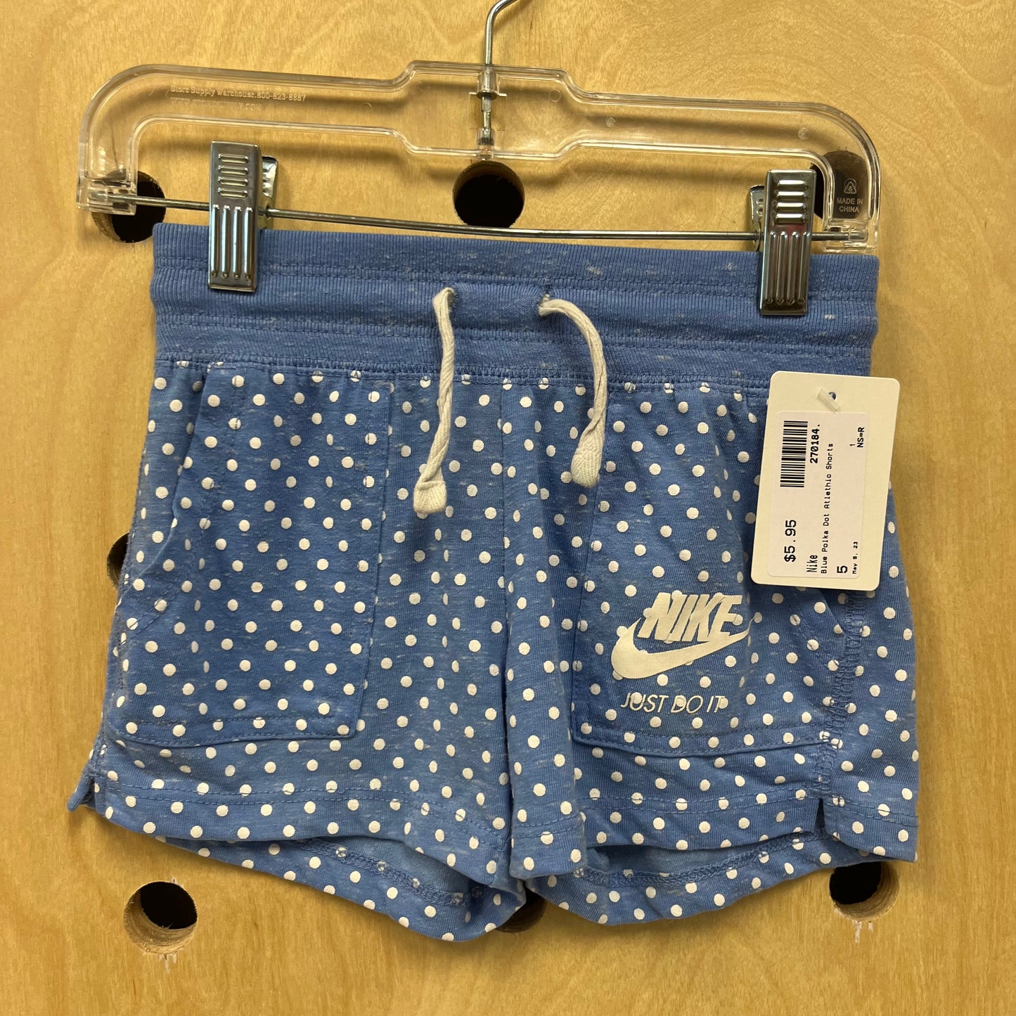 Blue Polka Dot Atlethic Shorts