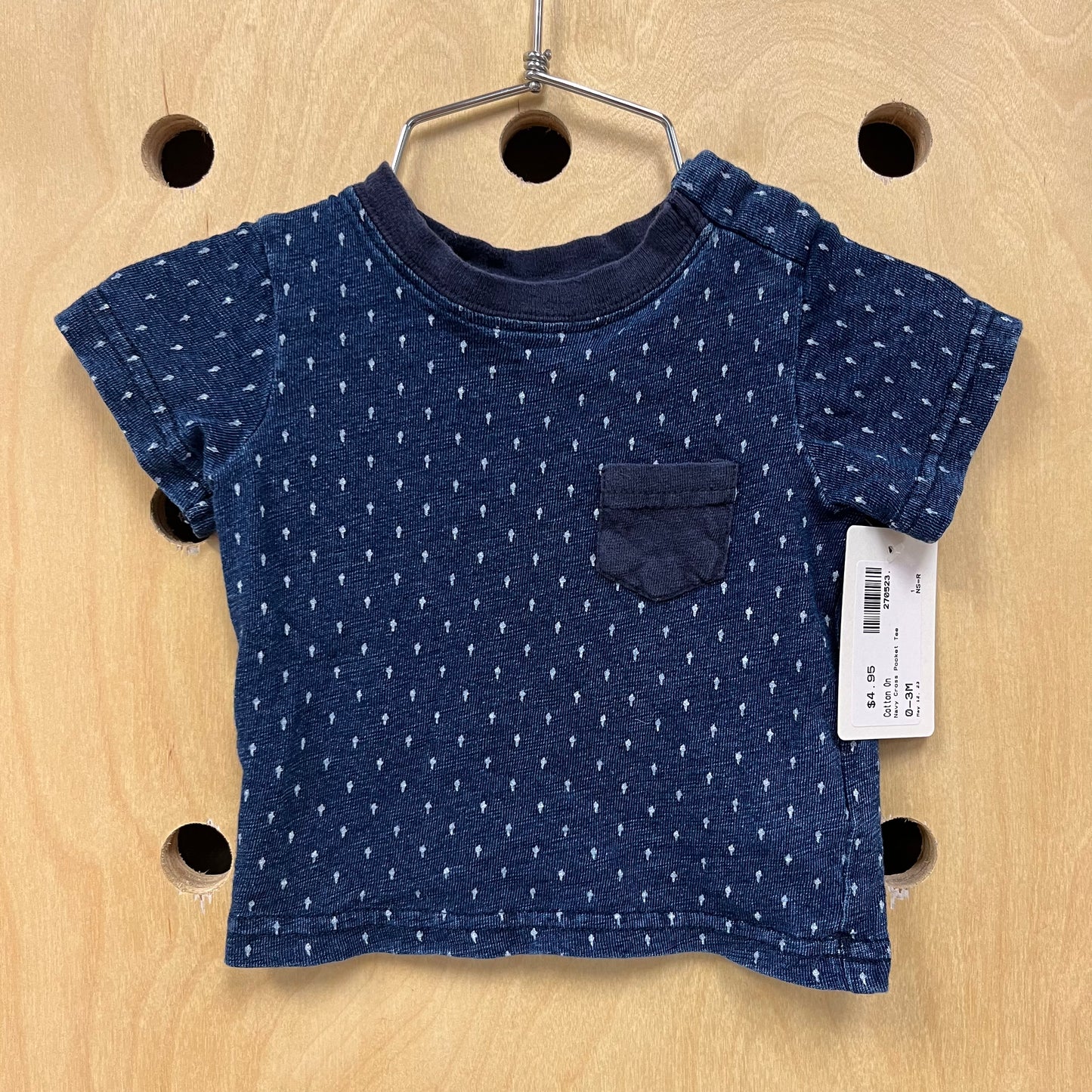 Navy Cross Pocket Tee